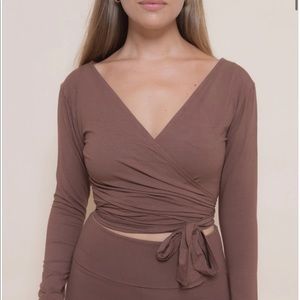 Agni Wrap Top in Chocolate